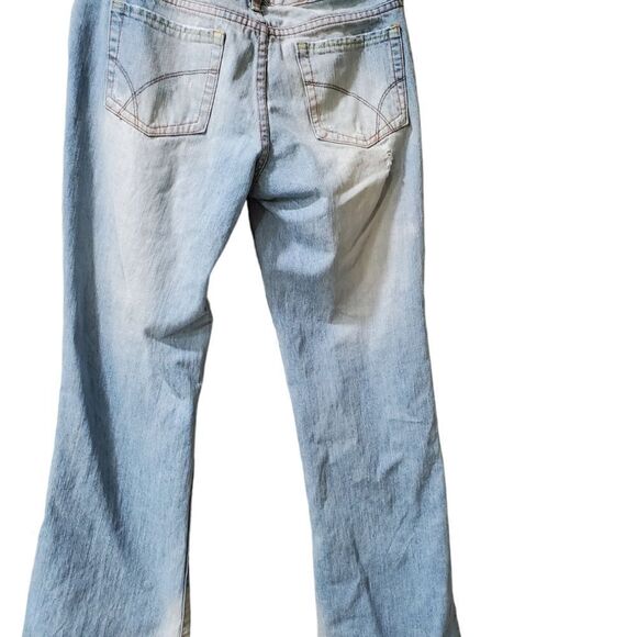 DenimCo light wash bootcut distressed jeans size 12 - Picture 2 of 12